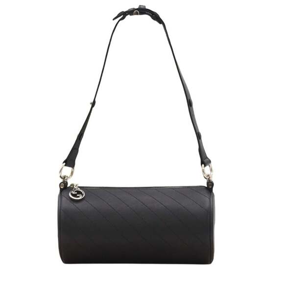 GUCCI Black Leather Shoulder Bag